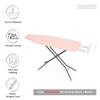 Encasa XO Ironing Board Cover and Pad 49"x18" - 4mm Felt Wide Iron Board Cover with Padding - Heat Resistant, Stain-Safe Dye, Non Slip Elastic Bungee Cord Tightening Iron Table Cover Powder Pink view 2