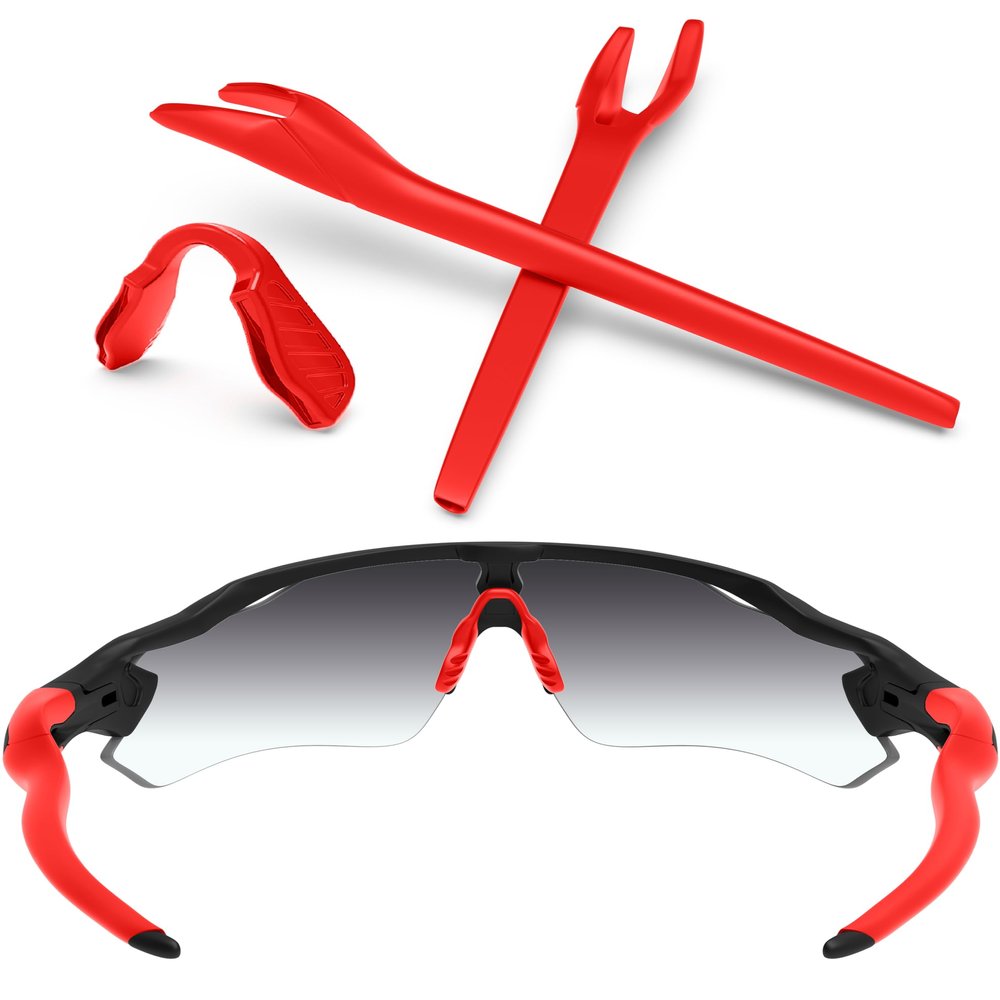 ToughAsNails Red Replacement Ear Socks and Nose Pads for Oakley Radar EV Path OO9208/OO9275/Radar EV Pitch OO9211