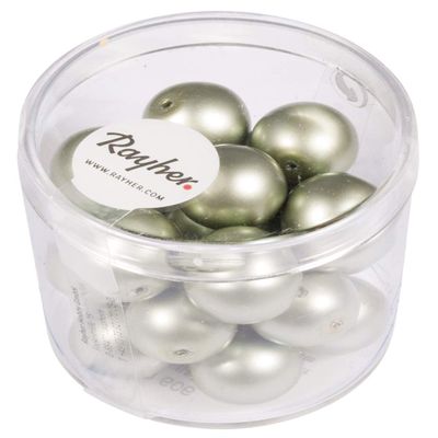 Rayher Renaissance Glass Wax Beads 14450606, Matt, 12 mm Diameter