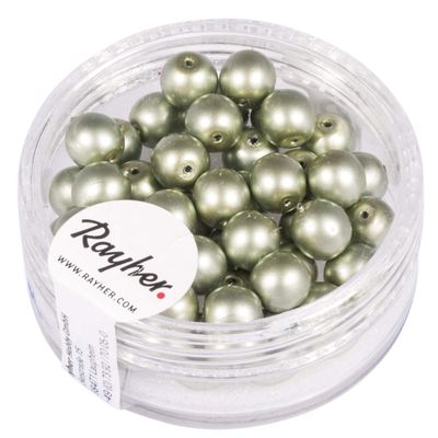 Rayher Renaissance Glass Wax Beads 14447606, Matt, 6 mm