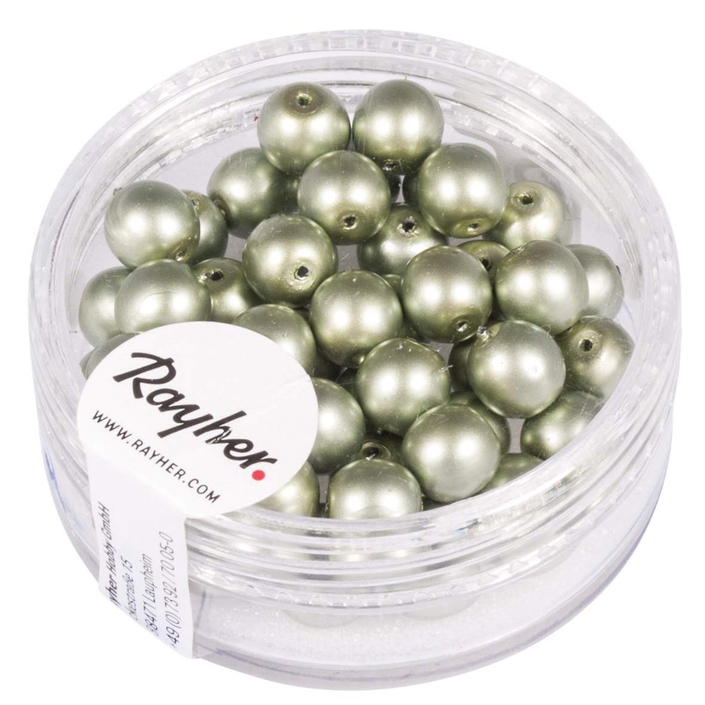 Rayher Renaissance Glass Wax Beads 14447606, Matt, 6 mm