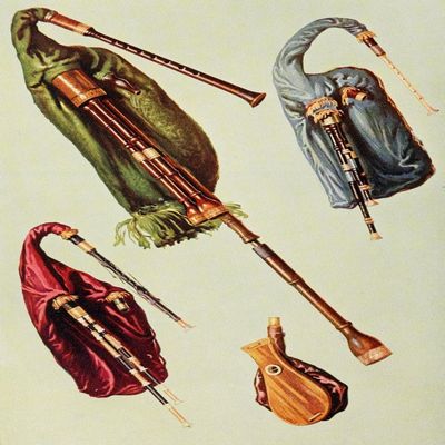 Posterazzi Musical Instruments 1921 Bagpipes 2 Poster Print by William Gibb, (18 x 24)