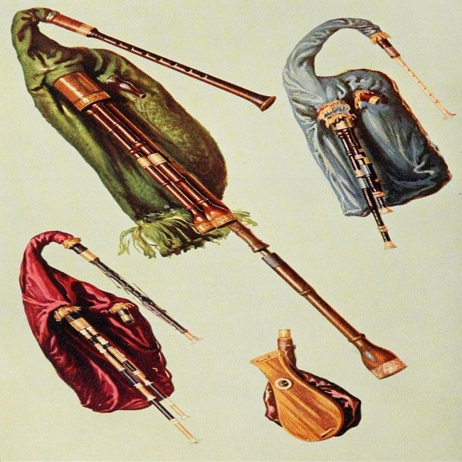 Posterazzi Musical Instruments 1921 Bagpipes 2 Poster Print by William Gibb, (18 x 24)