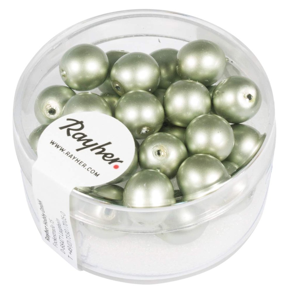 Rayher Renaissance Glass Wax Beads 14448606, Matt, 8 mm
