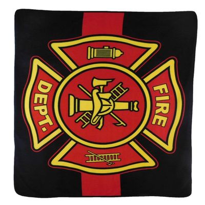AES Wholesale (6) Fire Department Red Line 50x60 Polar Fleece Blanket Throw Plush