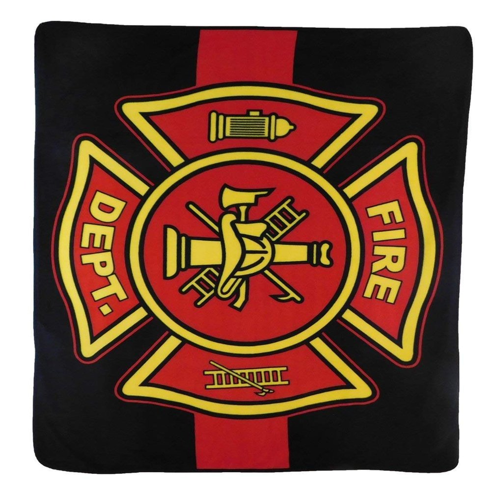 AES Wholesale (6) Fire Department Red Line 50x60 Polar Fleece Blanket Throw Plush