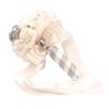 Abbie Home Quinceanera Silver Brooch Bouquet - Bride Wedding Bouquets Bridesmaids Satin Rose Flower with Sparkle Rhinestone Crystal Decoration (Creamy) view 3