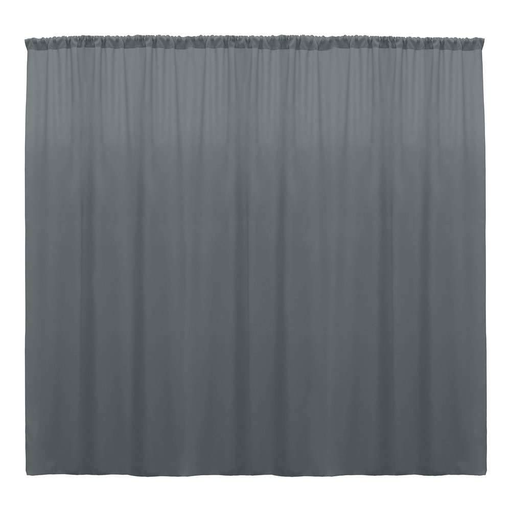 Ultimate Polyester Backdrop Drape Panel - Machine Washable Curtains for Living Room, Events & Photo Booth - Flame Resistant, USA Made - Charcoal, 72" w x 120" l (Pack of 10)