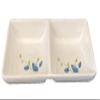 Lucky Star Melamine 2-Compartment Twin Divided Spicy Soy Sauce Dishes Mustard Wasabi Sashimi Rectangular Plastic Dipping Plates, 5-3/4"LX 2-3/4"W X 1"H (2.5 oz/Compartment), IM Series (96 pcs) view 1