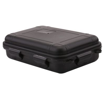FILFEEL Outdoor Plastic Shockproof Box Airtight Survival Case Container Storage Carry Box Small (L-Black)