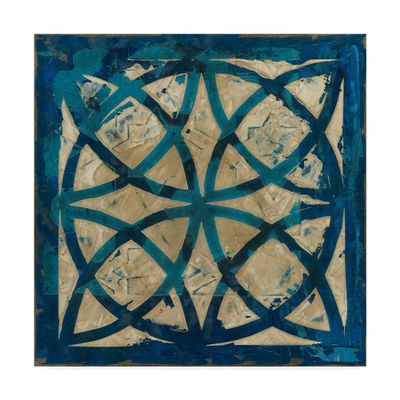 Trademark Fine Art Stained Glass Indigo IV by Megan Meagher, 24x24-Inch,
