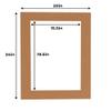 16x20 Mat for 20x24 Frame - Precut Mat Board Acid-Free Show Kit with Backing Board, and Clear Bags Brown 16x20 Photo Matte Made to Fit a 20x24 Picture Frame Matboard for Framing, Pack of 10 Mats view 2
