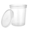 32oz Plastic Deli Food Storage Containers with Lids 250 Count - Round Containers Perfect for Food Storage, Portion Control, Meal Prep, Organization, Liquids, Travel, Home, School (32 Ounces) view 1