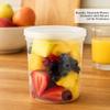 32oz Plastic Deli Food Storage Containers with Lids 250 Count - Round Containers Perfect for Food Storage, Portion Control, Meal Prep, Organization, Liquids, Travel, Home, School (32 Ounces) view 4