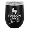 12 oz Double Wall Vacuum Insulated Stainless Steel Stemless Wine Tumbler Glass Coffee Travel Mug With Lid Proud Parent Frenchie French Bulldog (Purple) view 1