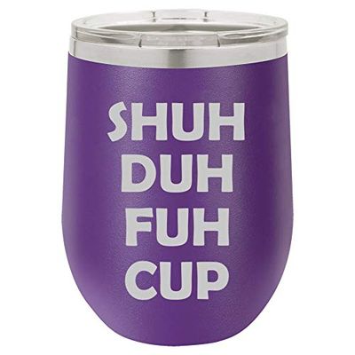 12 oz Double Wall Vacuum Insulated Stainless Steel Marble Stemless Wine Tumbler Glass Coffee Travel Mug With Lid Wake Duh Fuh Cup (Black White Marble)
