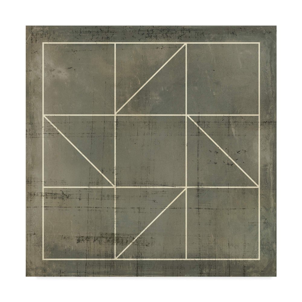 Trademark Fine Art Geometric Blueprint IV by Vision Studio, 18x18-Inch,