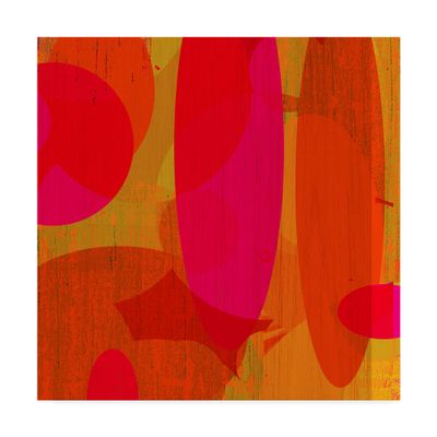 Trademark Fine Art Warm Ellipses II by Ricki Mountain, 18x18-Inch,