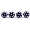 Polmedia Polish Pottery Set of 4 Drawer Pull Knobs 1-1/2 inch - Mosquito Pattern Handmade in Boleslawiec Poland by Ceramika Artystyczna + Certificate of Authenticity view 2