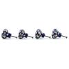 Polmedia Polish Pottery Set of 4 Drawer Pull Knobs 1-1/2 inch - Mosquito Pattern Handmade in Boleslawiec Poland by Ceramika Artystyczna + Certificate of Authenticity view 3
