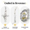 Catholic Rosary Beads with Metal Keepsake Gift Box Set (Holy Spirit Cube Beads) view 4