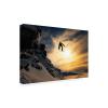 Wrapped Canvas Wall Art - Jakob Sanne 'Sunset Snowboarding' Wall Art for Living Room, Bedroom, or Office Dcor - 16x24 view 1