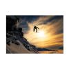 Wrapped Canvas Wall Art - Jakob Sanne 'Sunset Snowboarding' Wall Art for Living Room, Bedroom, or Office Dcor - 16x24 view 2