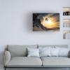 Wrapped Canvas Wall Art - Jakob Sanne 'Sunset Snowboarding' Wall Art for Living Room, Bedroom, or Office Dcor - 16x24 view 3