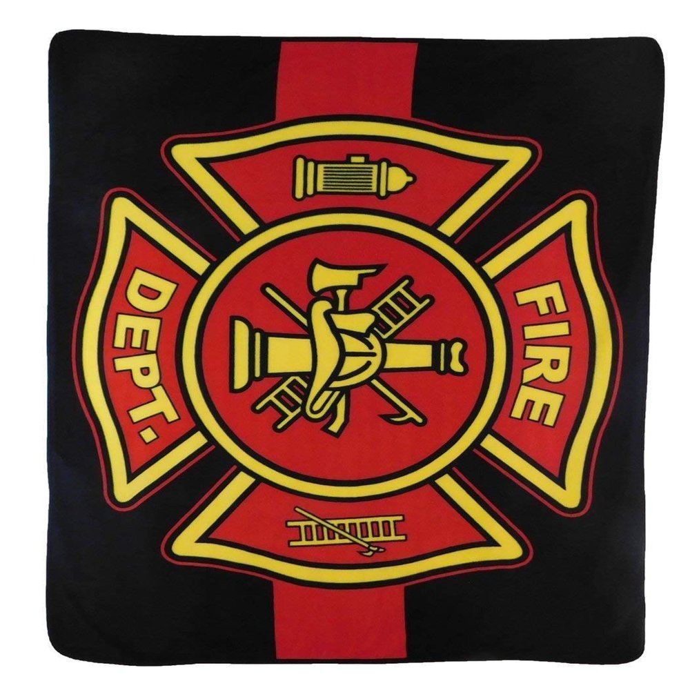 MWS Wholesale (6) Fire Department Red Line 50x60 Polar Fleece Blanket Throw Plush