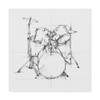 Trademark Fine Art Drum Sketch by Ethan Harper, 18x18-Inch, view 1