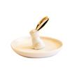 TELLW Europe and The United States Luxury Gold Ceramic Rabbit Jewelry Storage Tray Desktop Bathroom Ring Supporting Jewelry Rack view 1