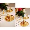 TELLW Europe and The United States Luxury Gold Ceramic Rabbit Jewelry Storage Tray Desktop Bathroom Ring Supporting Jewelry Rack view 2