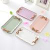 TELLW Nordic Retro Butterfly Knot Resin Jewelry Plate Storage Tray Dim Sum Cake Plate Home Decoration view 2