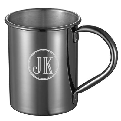 Personalized Visol Elise Gun Metal Finish 13 oz Moscow Mule Mug - Free Engraving (Two Initials)