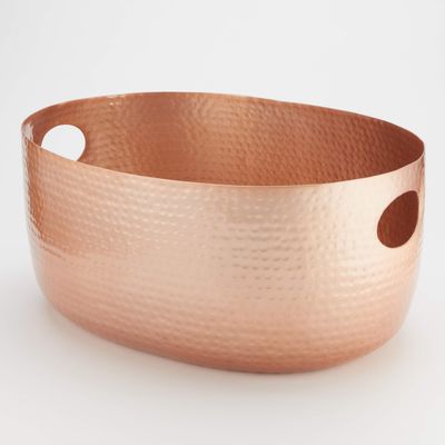 American Metalcraft ATHC14 Hammered Aluminum Beverage Tub, Copper, 16 1/4-Quarts