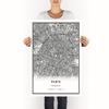 Squareious Paris City Map Print | 20 x 30 inches Black Matte Artwork view 2