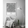 Squareious Paris City Map Print | 20 x 30 inches Black Matte Artwork view 3