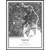 Tokyo map poster print | Modern black and white wall art | Scandinavian home decor | Japan City prints artwork | Fine art posters 20x30 view 1