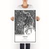 Tokyo map poster print | Modern black and white wall art | Scandinavian home decor | Japan City prints artwork | Fine art posters 20x30 view 2