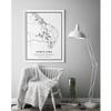 Punta Cana map poster print | Modern black and white wall art | Scandinavian home decor | Dominican Republic City prints artwork | Fine art posters 20x30 view 3