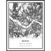 Seoul map poster print | Modern black and white wall art | Scandinavian home decor | South Korea City prints artwork | Fine art posters 20x30 view 1