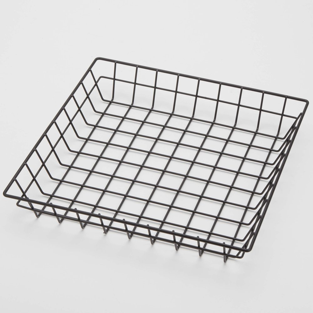 American Metalcraft SQGB12 Square Wire Grid Basket, Black, 12-Inches