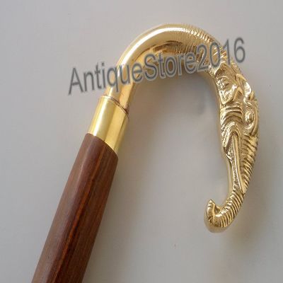 Mahira Nautical Designer Brass Elephant Handle Finishing Walking Stick Vintage Cane Gift B