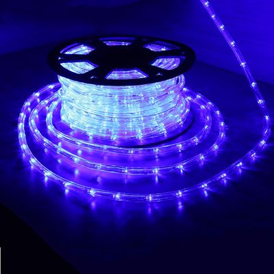 HuiZhen 100 Feet 720 LED Rope Lights,2-Wire Low Voltage Waterproof Blue Rope Lights Outdoor,Indoor Background Lighting Idear for Deck,Trees,Bridges,Eaves,Pool,Wedding Use(Blue)
