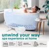 SereneLife Spa Bath Mat Full Body Massager - Portable Bubble Bath Massager with Air Jets, Remote Control, Non-Slip Adjustable Bubble Mat, Aroma Clip for Essential Oils, 47 x 14.2 view 2