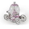 Extraordinary Pink and Silver Fairy Tale Princess Snow Globe Musical Carriage - Many Songs to Choose - You're Sixteen view 1