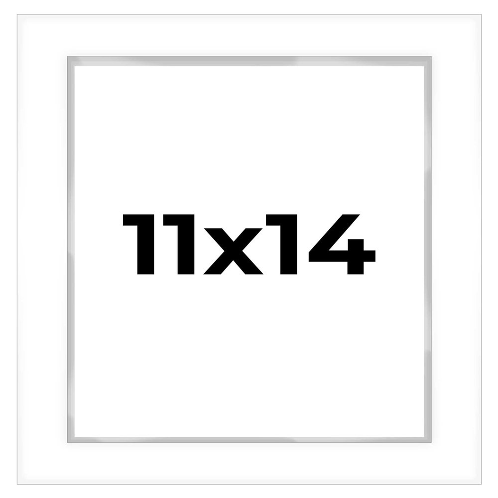 11x14 Shadow Box White Display Frame 1 Inch Deep | 1.5 Inch Wide Moulding | Includes Shatter Resistant Acrylic Plexiglass, Acid-Free Backing and Hanging Hardware