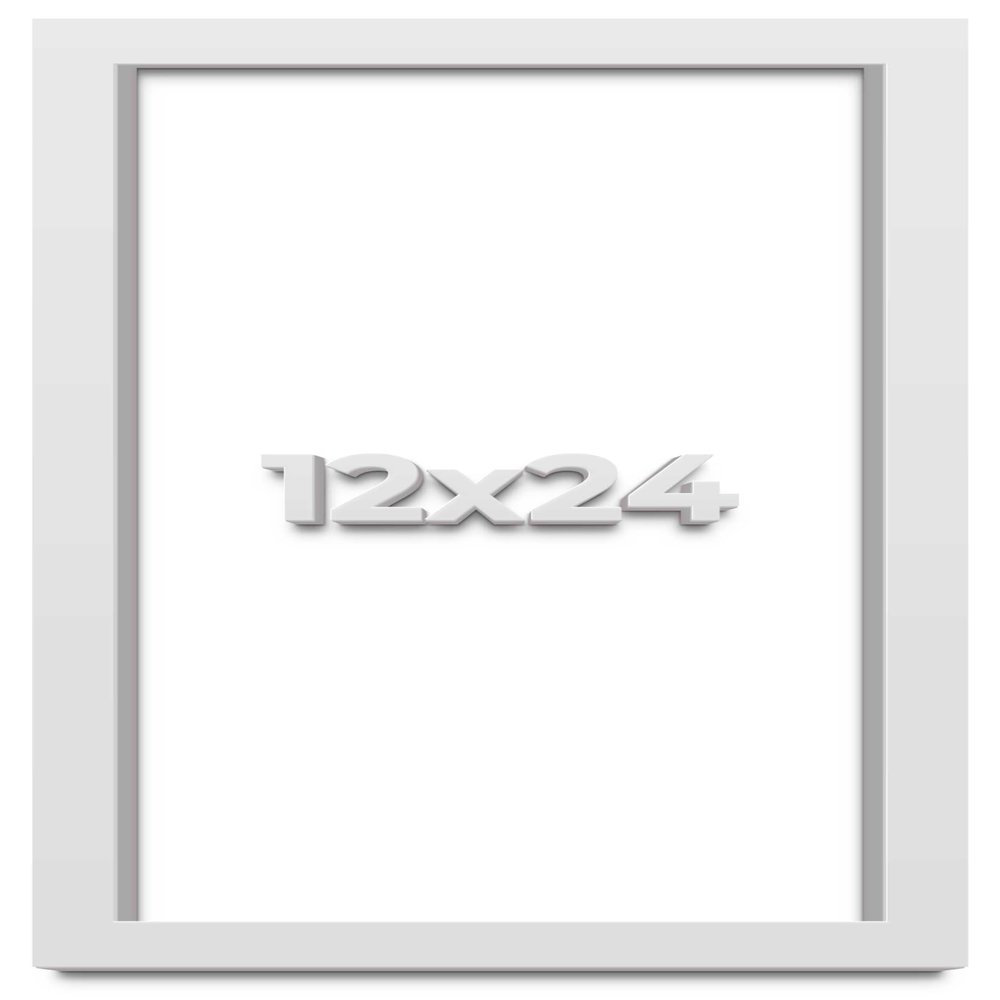 12x24 White Shadowbox Frame - Shadow Box Frame Interior Size 12x24 by 2 Inches Deep - White Frame is Made to Display Items Up to 1.75 Inches Deep Includes Shatter Resistant Acrylic, Backing, Hardware