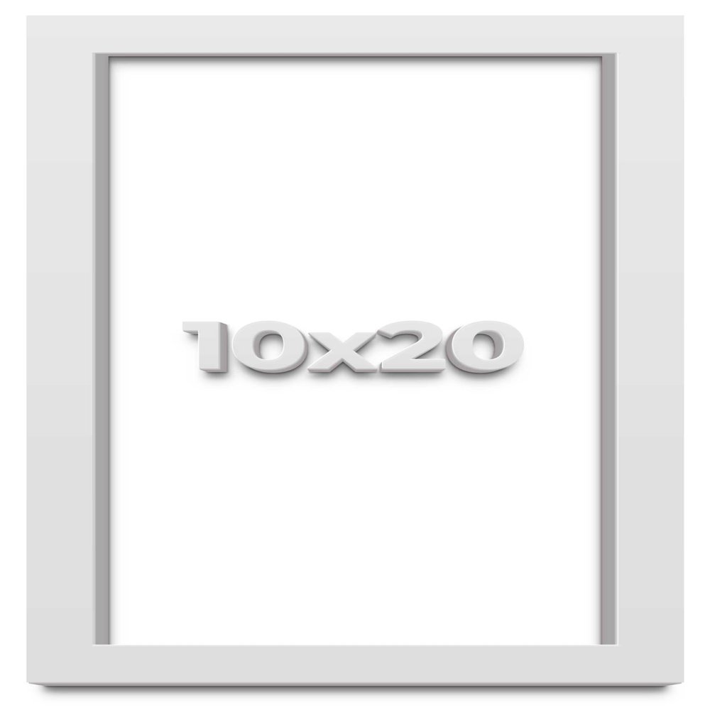 10x20 White Shadowbox Frame - Shadow Box Frame Interior Size 10x20 by 2 Inches Deep - White Frame is Made to Display Items Up to 1.75 Inches Deep Includes Shatter Resistant Acrylic, Backing, Hardware