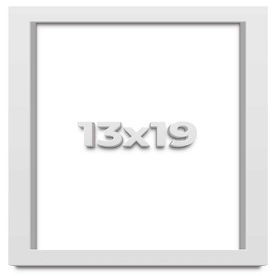13x19 White Shadowbox Frame - Shadow Box Frame Interior Size 13x19 by 2 Inches Deep - White Frame is Made to Display Items Up to 1.75 Inches Deep Includes Shatter Resistant Acrylic, Backing, Hardware